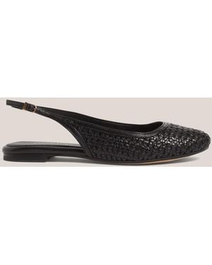 Hobbs Georgia Woven Leather Flat Slingbacks - Natural