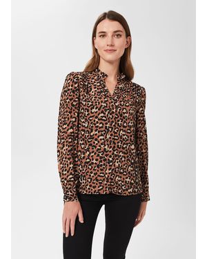 Hobbs Rosamund Leopard Print Blouse - Multicolour