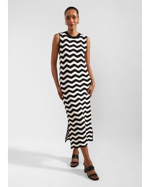 Hobbs Lyon Cotton Textured Knitted Dress - White