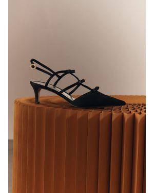Hobbs Gosford Satin Heels - Brown