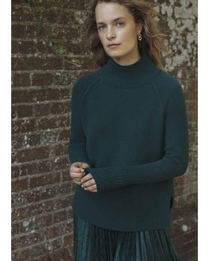 Hobbs Dark Lorraine Wool Blend Turtle Neck Knitted Jumper - Grey
