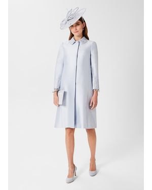 Hobbs Adela Silk Blend Coat - White