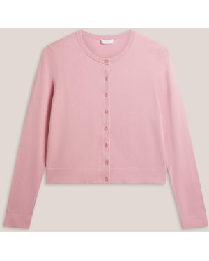 Hobbs Michelle Cotton Blend Cardigan - Pink