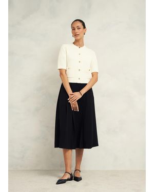 Hobbs Emily Cotton Cardigan - Natural