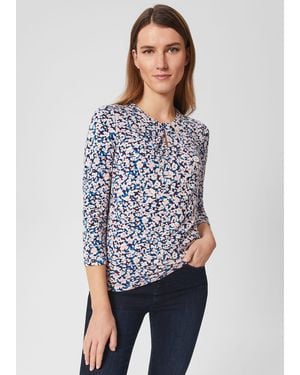 Hobbs Julia Printed Top - White