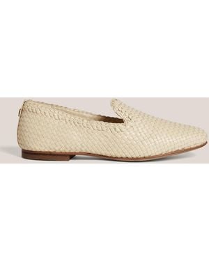 Hobbs Tillie Woven Loafers - Natural