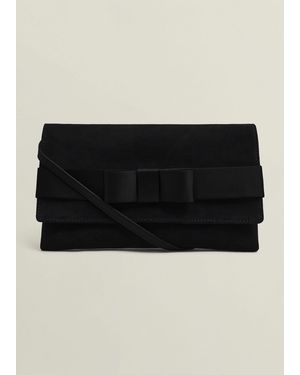 Hobbs Renata Bow Clutch Bag - Black