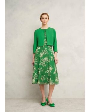 Hobbs Elize Crepe Jacket - Green