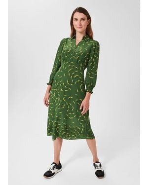 Hobbs Ariel Floral Dress - Green