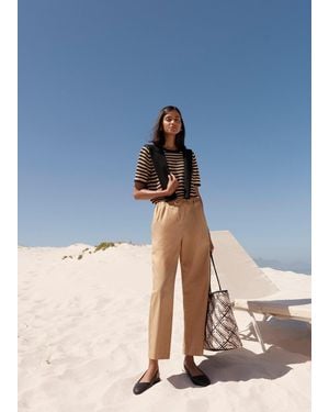 Hobbs Lorrie Cotton Trousers - Blue