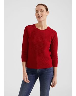 Hobbs Lucie Cotton Jumper - Red