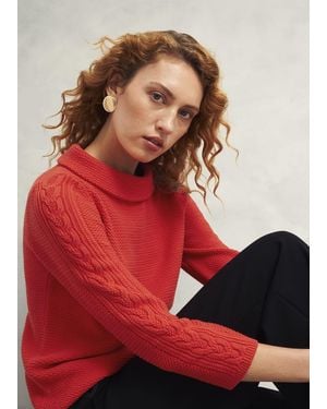 Hobbs Camilla Cotton Jumper - Red