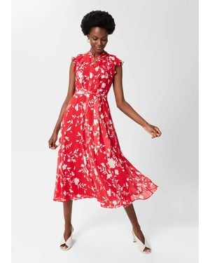 Hobbs Georgiana Floral Dress - Red