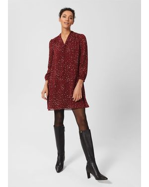 Hobbs Liana Spot A Line Dress in Green Lyst UK