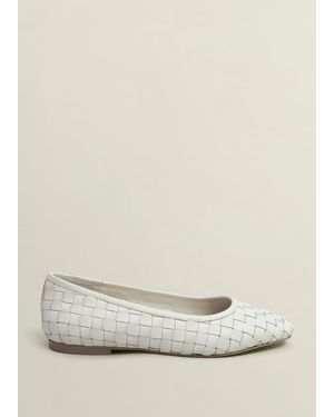 Hobbs Raina Woven Leather Flats - Natural