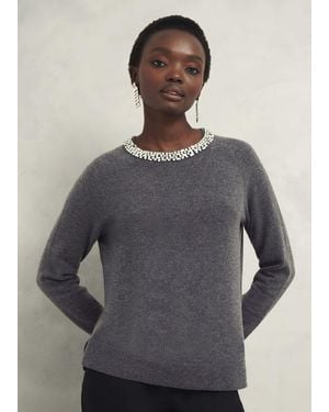 Hobbs Sherry Jumper With Cashmere - Grey