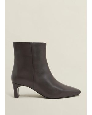 Hobbs Isla Leather Ankle Boots - Brown