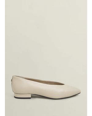 Hobbs Asher Leather Ballerinas - Natural