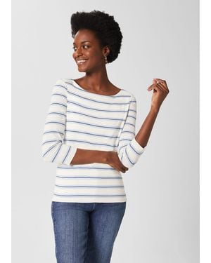 Hobbs Sonya Striped Top - White