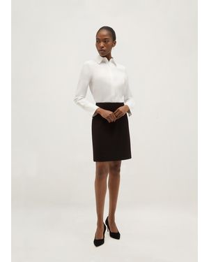 Hobbs Lea Pique Aline Skirt - Natural