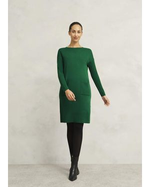 Hobbs Devora Knitted Dress With Cashmere - Green