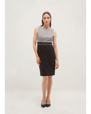 Hobbs Edie Match Back Dress - Natural