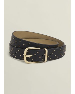 Hobbs Nima Studded Leather Belt - Black