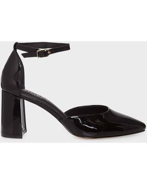 Hobbs Sophie Patent Leather Court Shoes - White