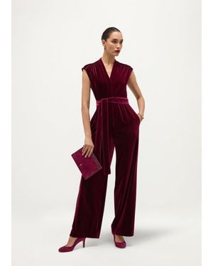 Hobbs Velvet Jumpsuit - Red