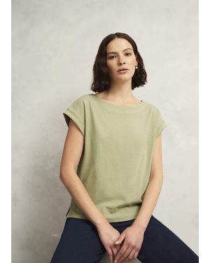 Hobbs Alycia Cotton Slub T-Shirt - Natural