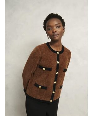 Hobbs Bryony Knitted Jacket - Brown