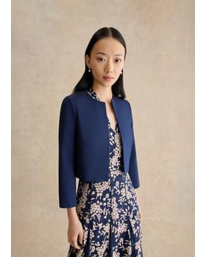 Hobbs Elize Textured Jacket - Blue