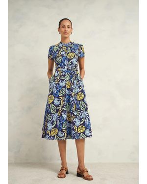 Hobbs Petite Merle Slv Dress - Blue