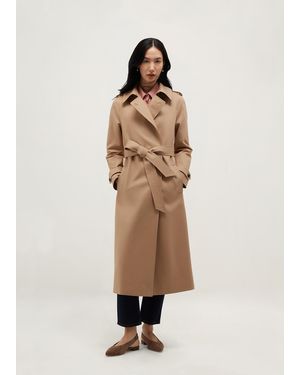 Hobbs Livia Shower Resistant Wrap Trench Coat - Natural