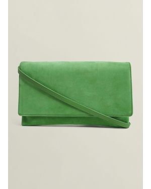 Hobbs Renata Suede Clutch - Green