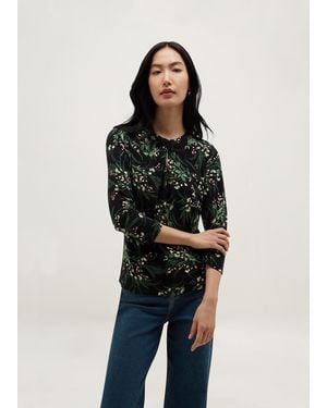 Hobbs Julia Printed Top - Black