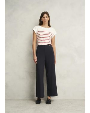 Hobbs Petite Kimmi Crop Trousers - White