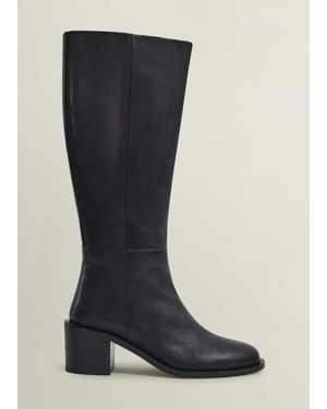 Hobbs Darcie Leather Knee Boots - Blue