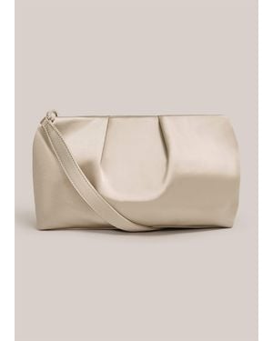 Hobbs Clifton Satin Clutch - Natural