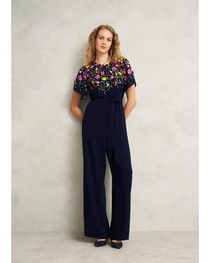 Hobbs Petite Verena Jumpsuit - Blue