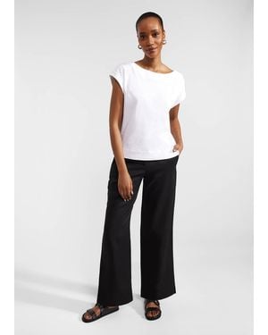 Hobbs Lynn Linen Trousers - White