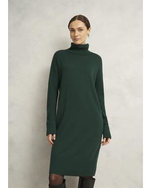 Hobbs Ava Knitted Jumper Dress - Green