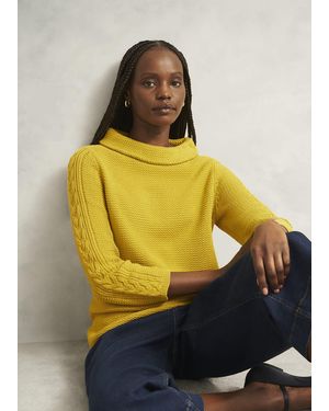 Hobbs Camilla Cotton Jumper - Yellow