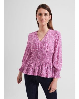 Hobbs Samira Floral Blouse - Pink