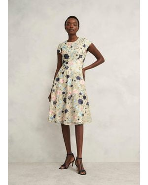 Hobbs Tia Embroidered Dress - Natural