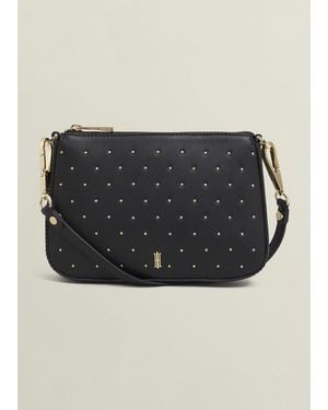Hobbs Briella Leather Stud Bag - Black