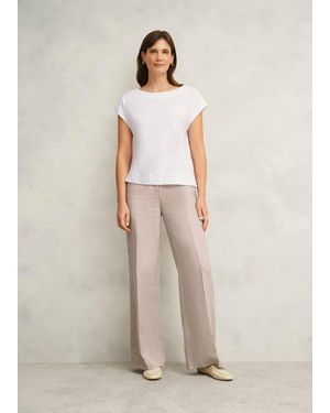Hobbs Alycia Cotton Slub T-Shirt - Natural