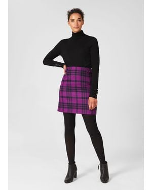 Hobbs Maeve Wool Skirt - Purple