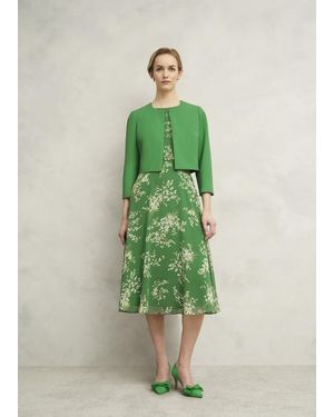 Hobbs Elize Crepe Jacket - Green