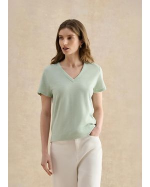 Hobbs Arianna Slub T-Shirt - Natural